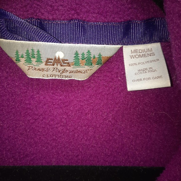 EMS Pinnacle Performance Magenta Polar-tec Fleece 1/2 zip Pullover Pocket Top Md - Picture 5 of 6